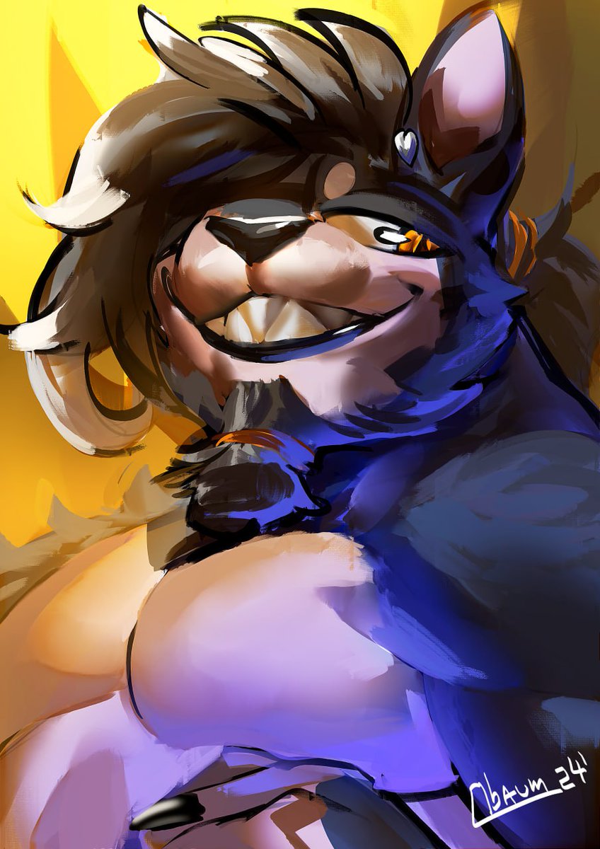 Primeira vez postando algo aqui. Provavelmente não vou postar com muita frequência. Vai ser algo bem ocasional mesmo. Mas pra dar início, compartilho aqui um desenho do meu fursona feito pelo <a href="/SafelessObaum/">ObaumDoragon</a>. Ficou massa pra caralho! O cara é fera.