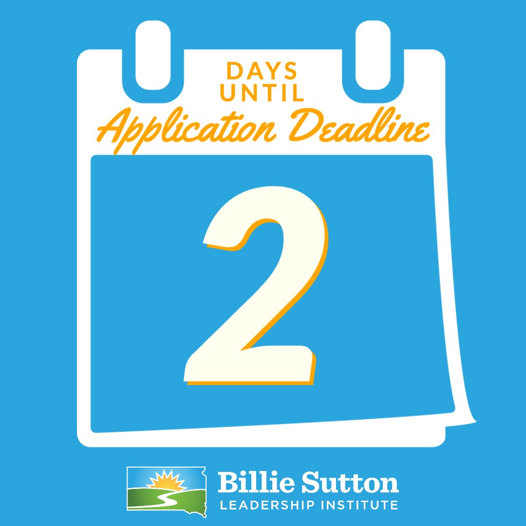 With the application deadline days away, it's time to apply for <a href="/SuttonLeaders/">Billie Sutton Leadership Institute</a>!

It's a FREE, year-long leadership development program dedicated to growing your leadership potential while encouraging you to be active in your community–– making a difference for those around you!