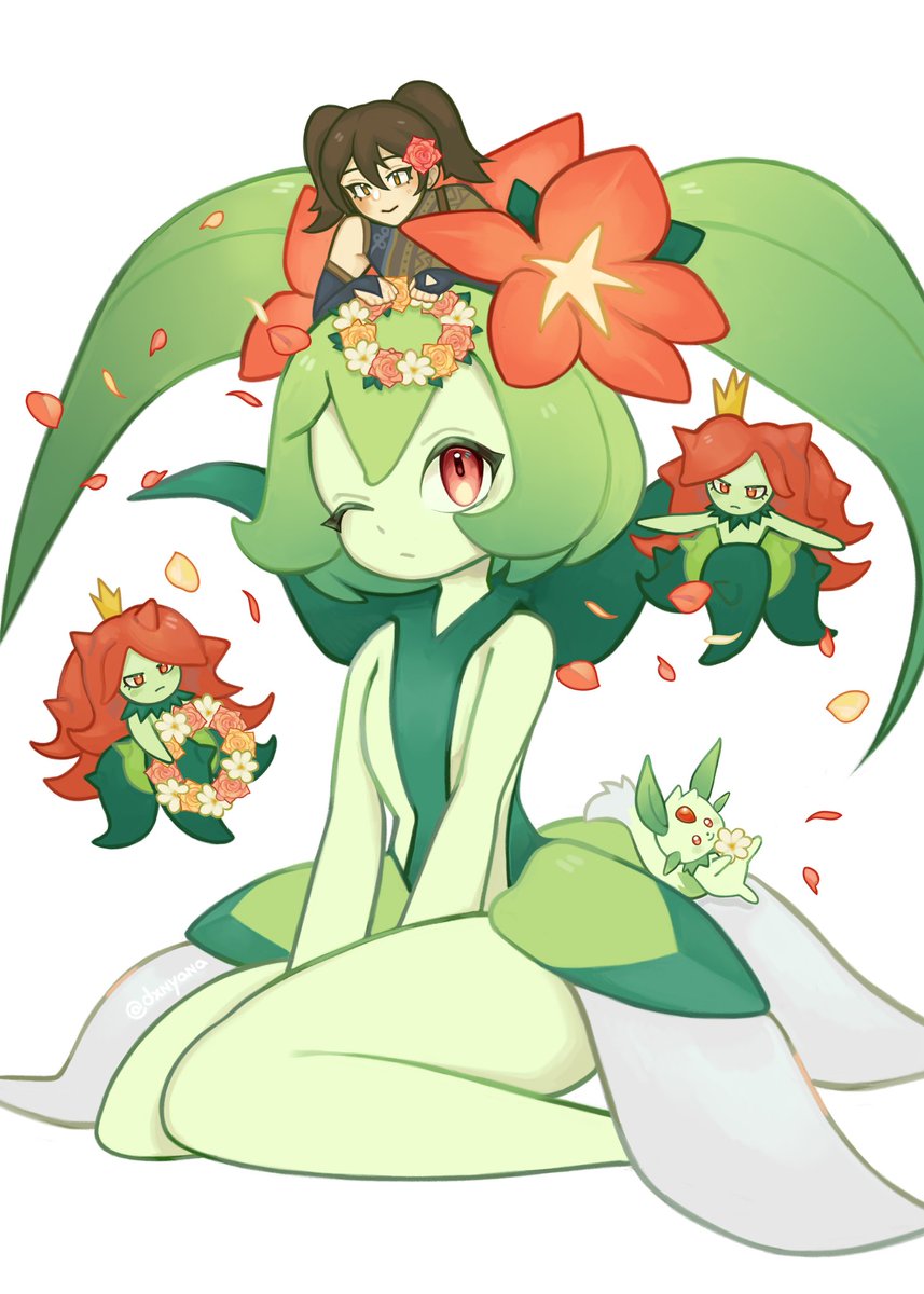 Dxnyana's tweet photo. I'm obsessed with the plant-type Waifus in Palworld 🌱 #Lyleen #Palworld #PalworldArt #Fanart #Bristla https://t.co/hB0t6DbwEh