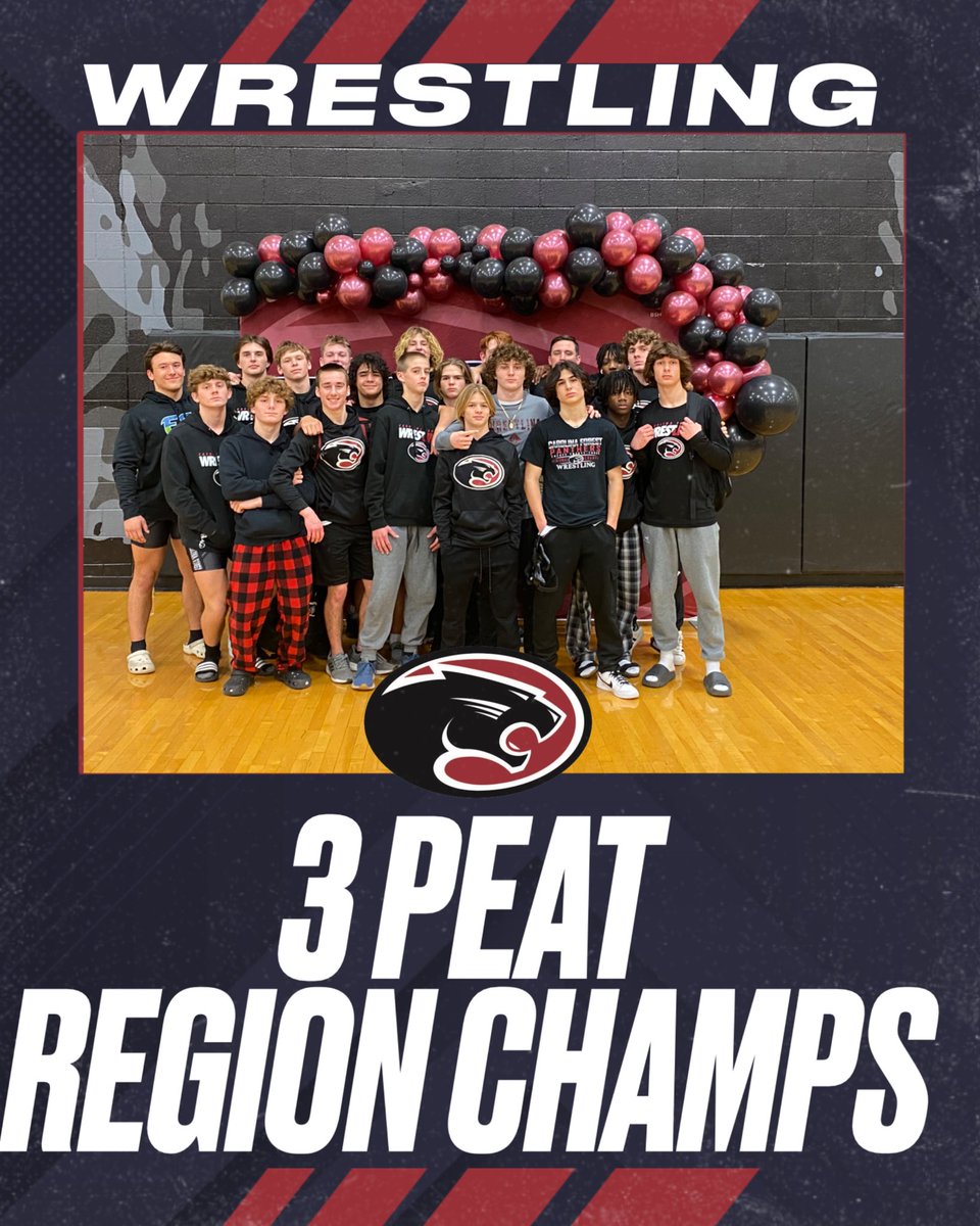 cfhspanthers's tweet image. Wrestling claims 3rd Region Title with 38-37 win over St. James!