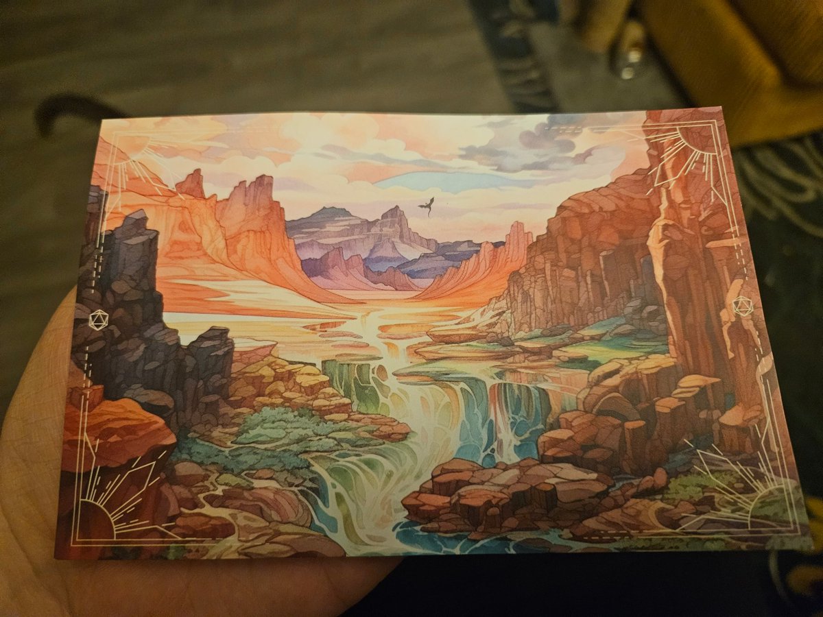 bearrypatch's tweet image. I ordered my first @fennekandfinch dice in a hot minute and they have the cutest postcard as their business insert now?? I'm crying???