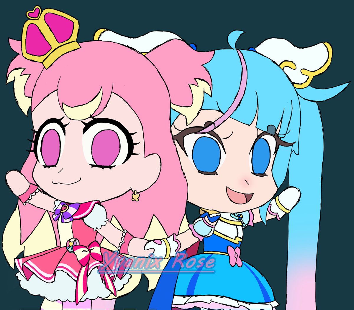 #CureWonderful #キュアワンダフル #CureSky #キュアスカイ #WonderfulPrecure #わんだふるぷりきゅあ #HirogaruSkyPrecure 
#ひろがるスカイプリキュア #SoaringSkyPrecure #Fanart #Chibi #プリキュア #Precure #PrettyCure #artistsontwitter #smallartist