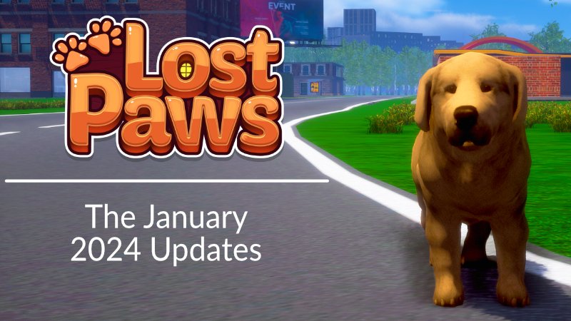 The January updates for Lost Paws are now out! 🐕🎮 They include things like updated physics interactions and better controller support! You can read all about it here: store.steampowered.com/news/app/20275… #indiegame #indiedev #gamedev #doggo