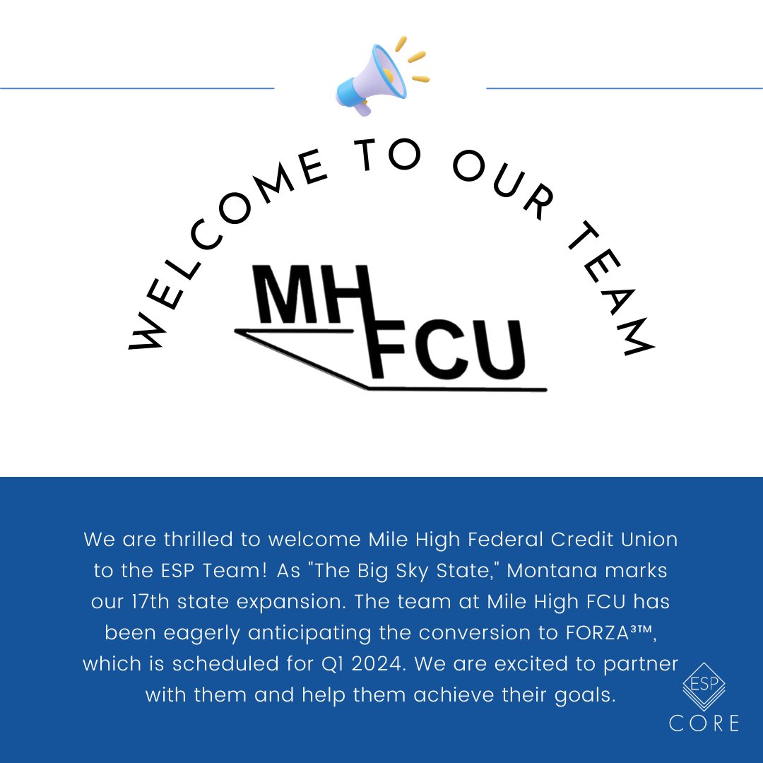 Welcome aboard, Mile High FCU! Excited to join forces and bring innovative financial solutions to your members. #creditunion #credituniondifference #newclient