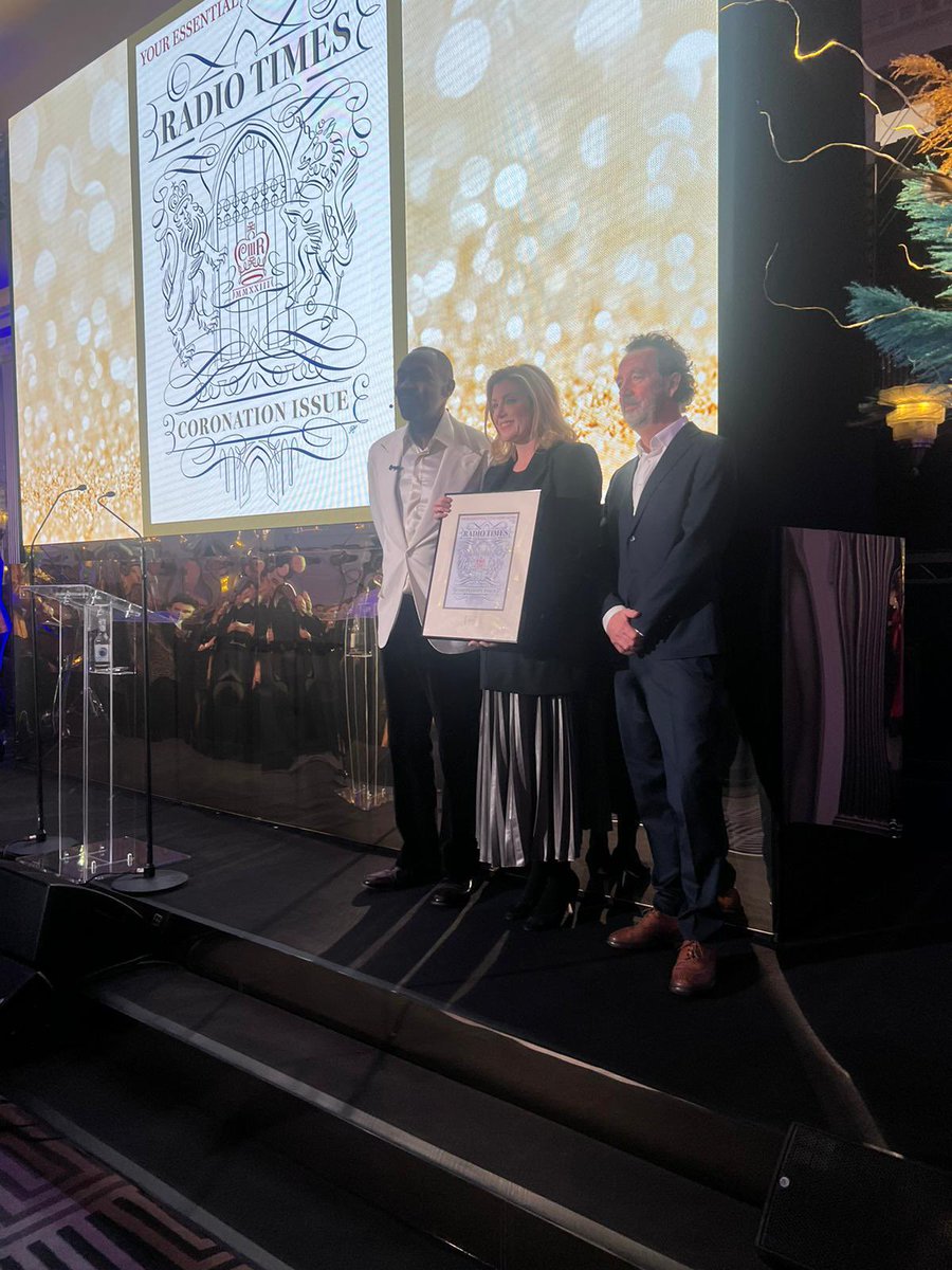 PennyMordaunt's tweet image. Often when meet people me they tell me where they were and who they were with when they watched the coronation. Friends, family, community gathered round the box. Delighted to accept a @RadioTimes cover tonight in recognition of the incredible national and global TV event the…