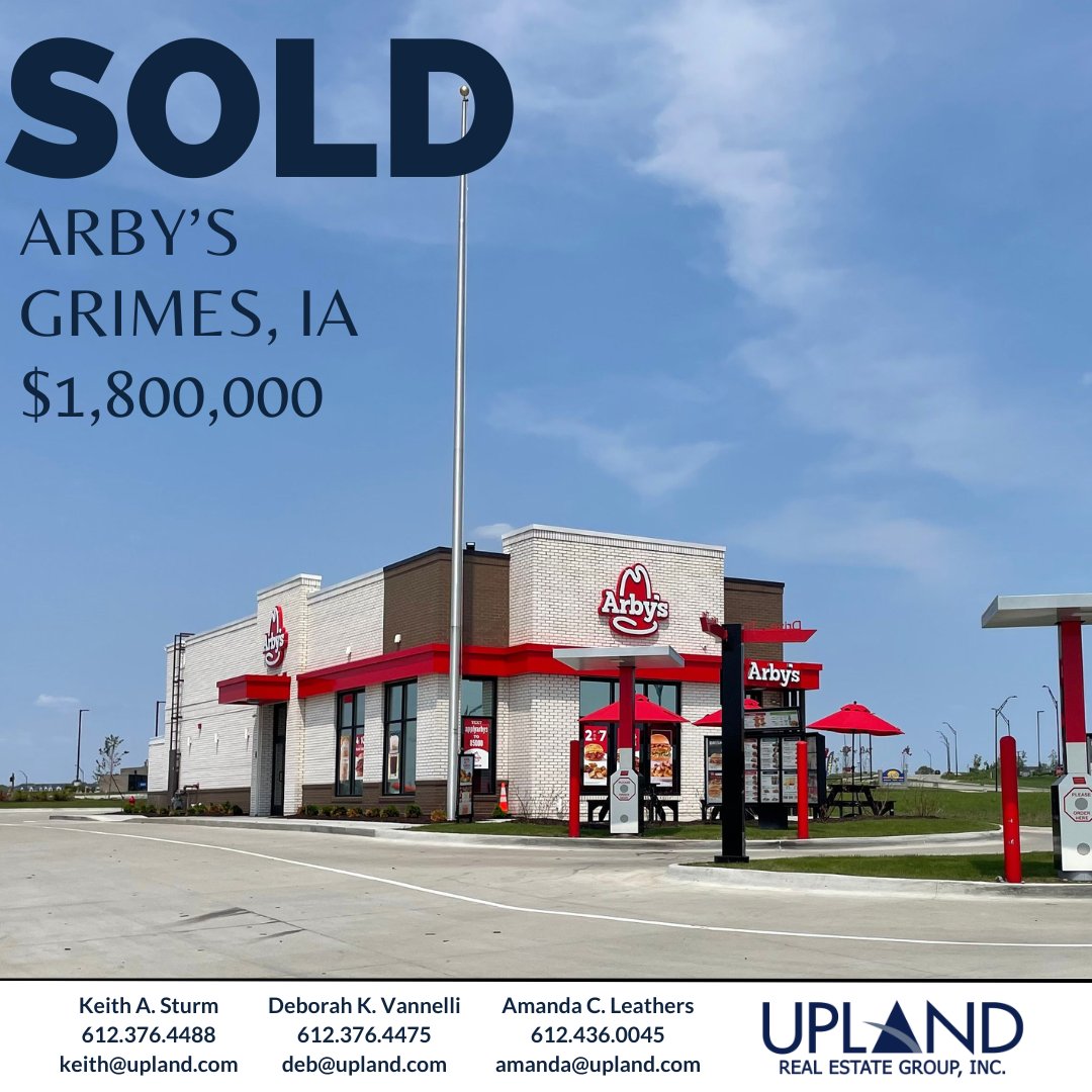 SOLD – Arby’s in Grimes, Iowa! This Arby’s is on a 20 Year, NNN Lease and is located near the recently completed GrimesPlex. 

#netleasesales #investmentproperty #investmentsales