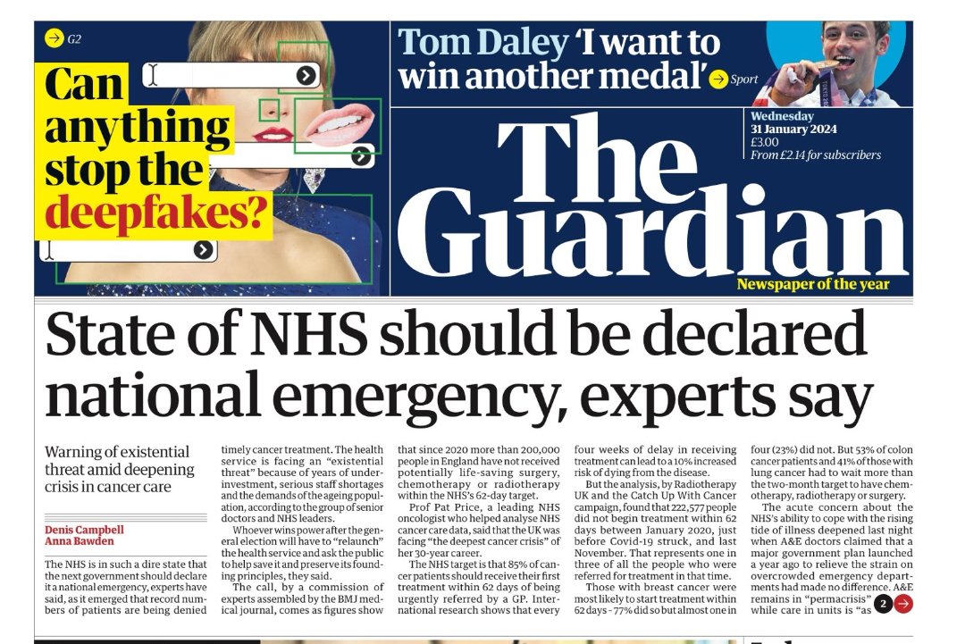 Thirteen years in power and they've managed to take the NHS from independently ranked the best in the world, to this. What an act of state vandalism.

500 avoidable deaths every single week. I'd say govt should be ashamed, but that would suppose that they actually give a toss.