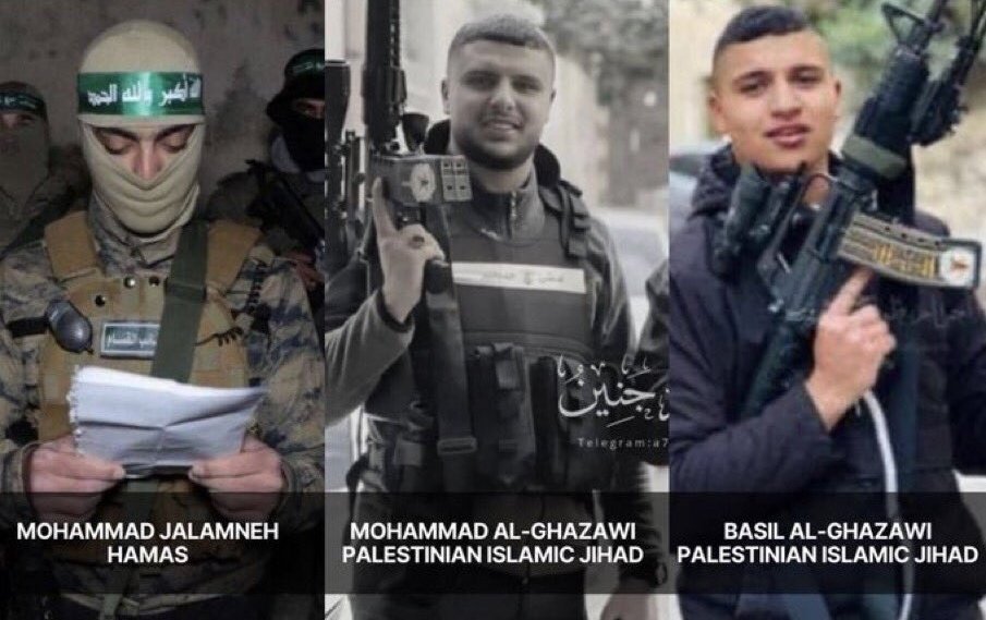 Israel2252's tweet image. These are the three uninvolved citizens hiding out in a Jenin hospital that IDF killed in a covert operation lasting just 10 minutes. 

#istandwithidf #AmYisraelChai