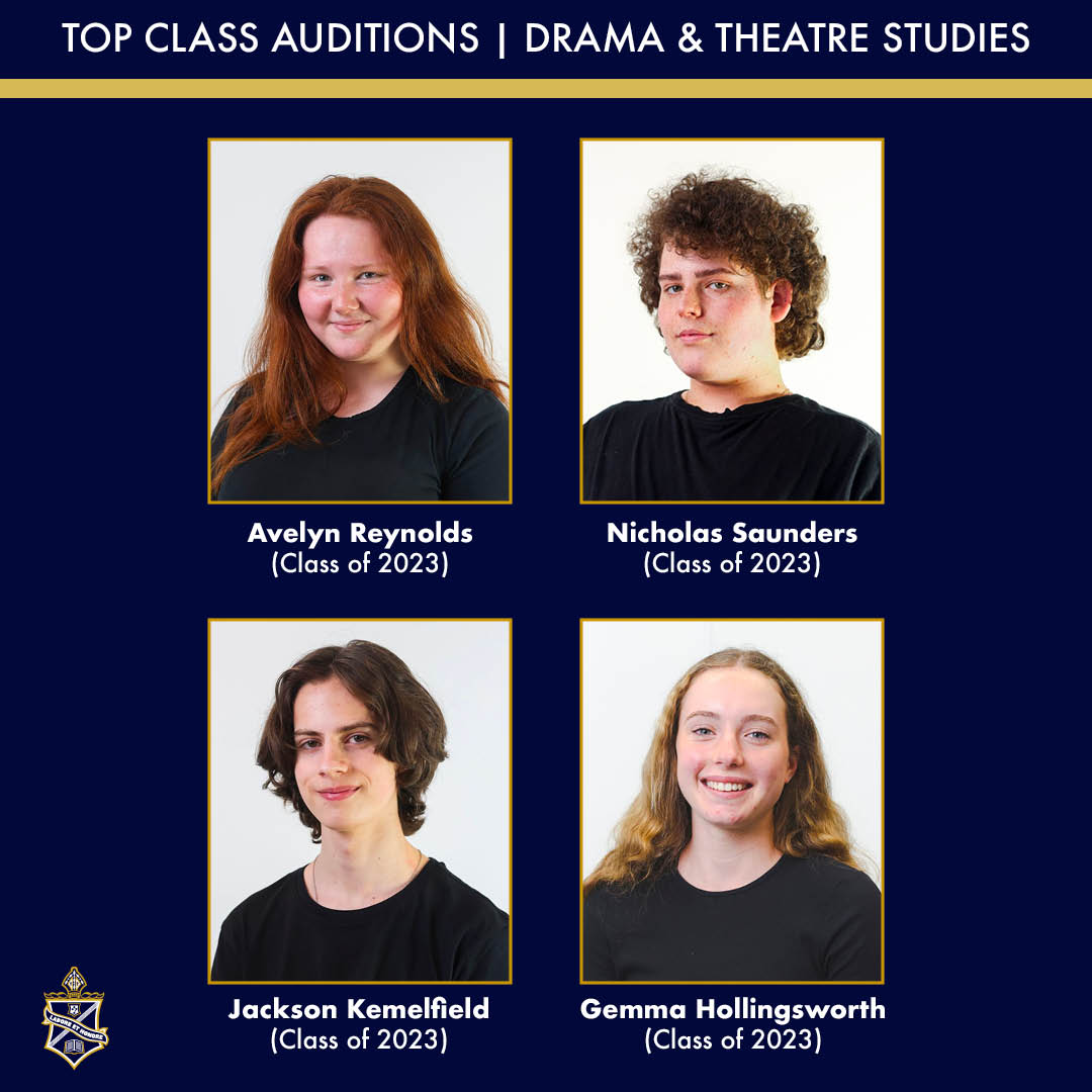 MentoneGrammar's tweet photo. We are thrilled to announce that Gemma Hollingsworth, Avelyn Reynolds, Nicholas Saunders, and Jackson Kemelfield (Class of 2023) have performed at the  2024 Top Class Drama Auditions. 

Special shoutout to Gemma for also earning an audition for Top Class Theatre Studies. Bravo! https://t.co/gWlCS6A8UL
