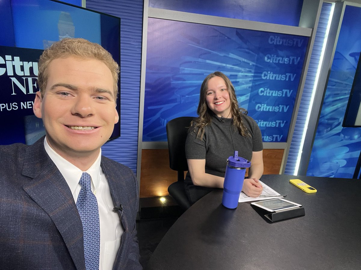 johnperiktv's tweet photo. First @CitrusTVNews LIVE @ 6 of the semester! Join @ojmaniscalco and I on our @CitrusTVNews Twitter LIVE stream!

We’re live in 3 minutes! https://t.co/3a6t487F5S