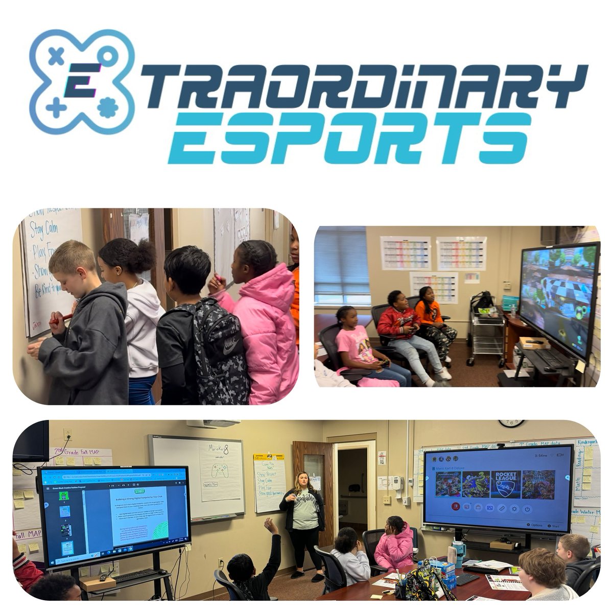 Mary Todd hosts their #Esports practice in the teachers conference room! Shout out to Mary Todd and their administrators for supporting Esports. This club is using @ViewSonic IFP’s, @NitendoSwitch and teaching kids Digital Citizenship when gaming 🎮