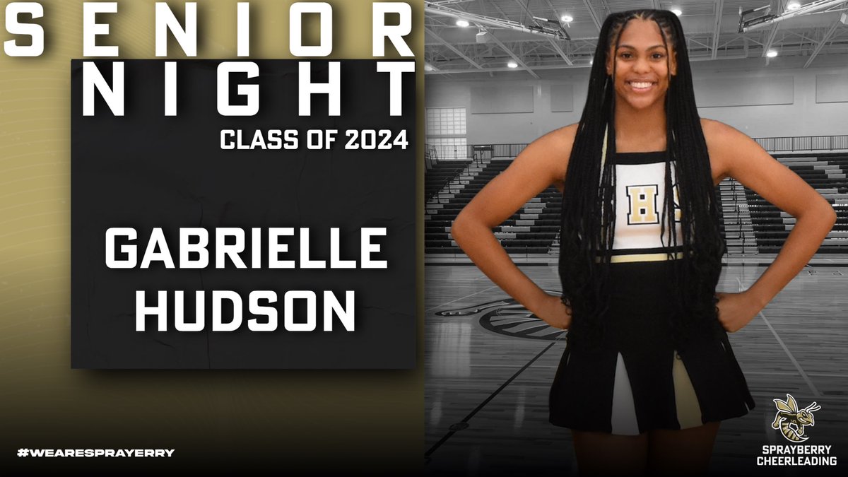 SprayberryCheer's tweet photo. Gabrielle Hudson
#Classof2024 π£
#WEBLEEDGOLD #shspositiveposting #wearesprayberry https://t.co/Zhqq7gL7eL