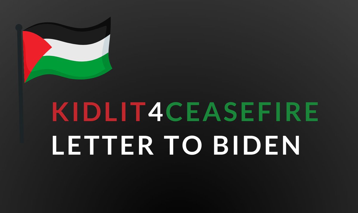Share widely: The #KidLit4Ceasefire letter to @POTUS asking for a #ceasefireNowPermanently in Gaza and for humanitarian aid to be immediately let into the besieged area can be found on Medium, with a full list of public names🍉: bit.ly/KidLit4Ceasefi…