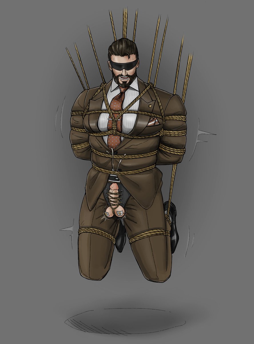 Will58442878's tweet photo. Cocky businessman is subject to tight rope suspension and endless forced electro orgasm #nsfw #gayart #gayporn #kink #fetish #suit #suits #formal #suitandtie #suitandtiefun #suitfetish #suitandtiefetish #muscle #electro #menatplay #bondage #bdsm #suitbondage #shibari #objectify https://t.co/zMY5NKmPB0