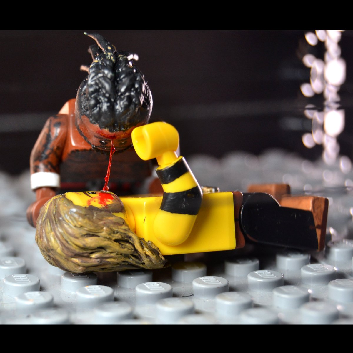 #Lego Hangman Adam Page drinks #Lego Swerve Strickland's blood! 🩸 #AEW #AEWFullGear