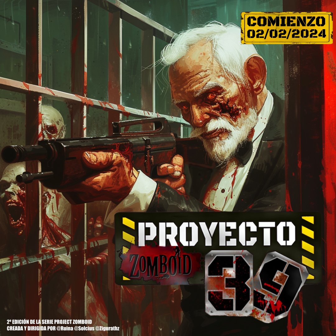 SolciusLoL's tweet photo. Presentamos #Proyecto39 la segunda parte del evento que hicimos el año pasado y tanto gustó.  Un evento survival en Proyect Zomboid con eventos y lore. Será como una mezcla entre Alice in borderlands/juegos del hambre más survival zombi y un GM un poco loco, para que engañarnos. https://t.co/PzPNuC9Efc