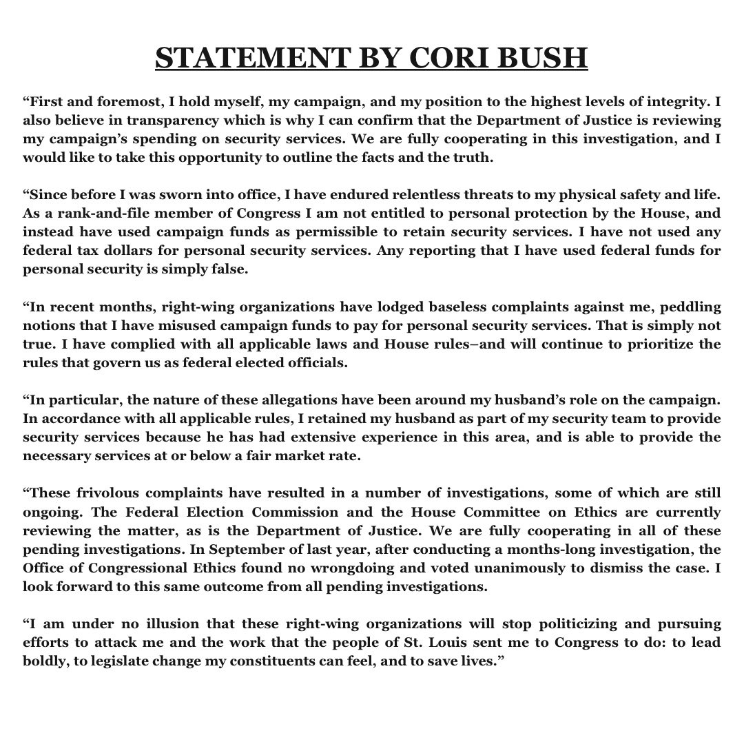 Cori Bush tweet media