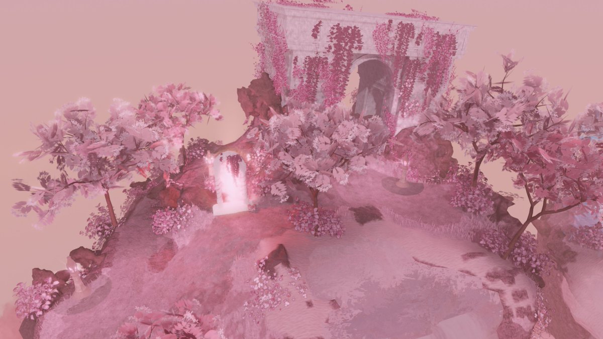 pink ruins/ancient fantasy environment map i made #RobloxDev #roblox #blender3d