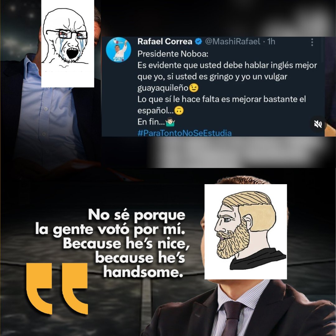 Sebasti37669763's tweet photo. Resumen de hoy: 
Rafael Correa y Daniel Noboa https://t.co/QRP3EqDkgL