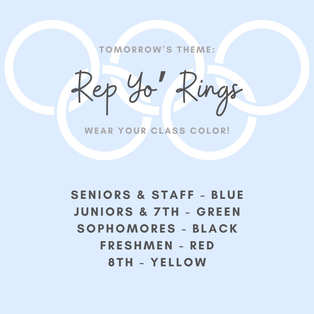 roso_stuco's tweet photo. Tomorrow we wear our class colors!! 💙❤️💚🖤💛 https://t.co/tFLy2YsBnP