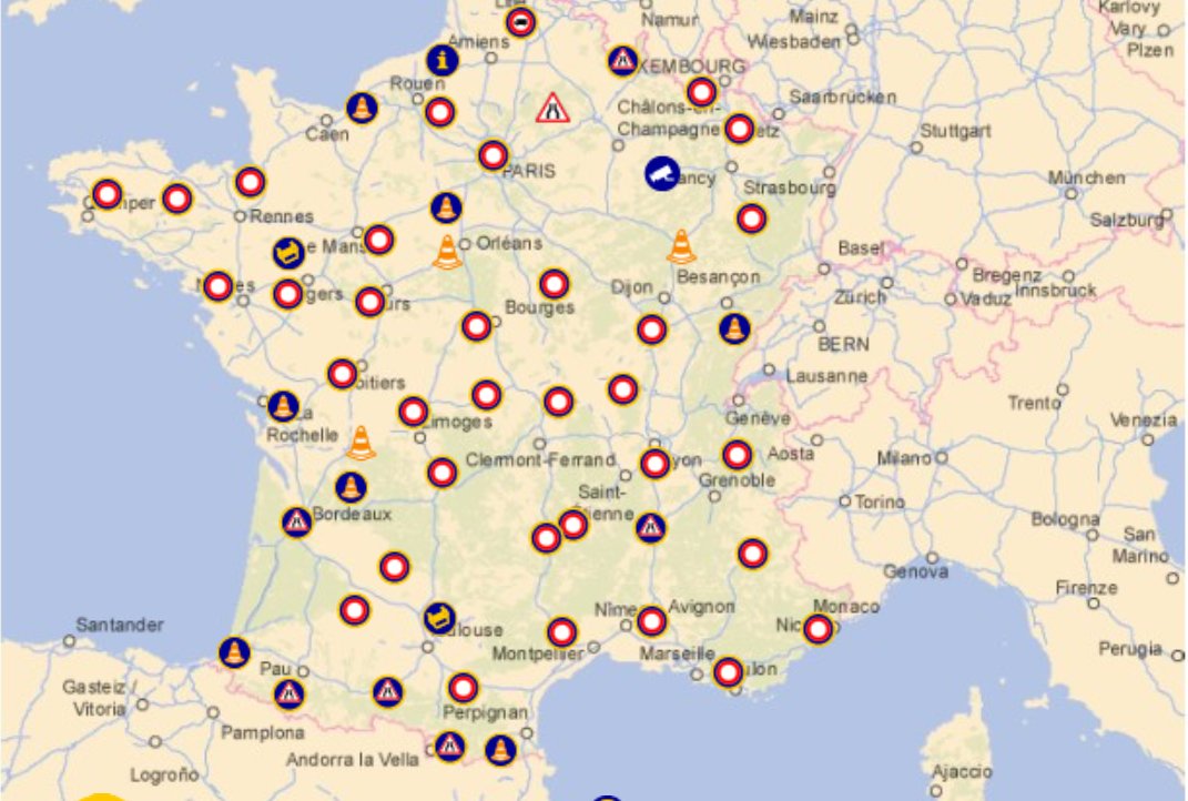 📢ULTIMA HORA BLOQUEOS FRANCIA🇫🇷 01 h
Una imagen vale más que mil palabras⬇️
Queda claro por los bloqueos a esta hora en la red viaria francesa qe las promesas del Gobierno galo no han convencido a los agricutores franceses
😠Hasta cuando vamos a ser rehenes los transpsortistas?