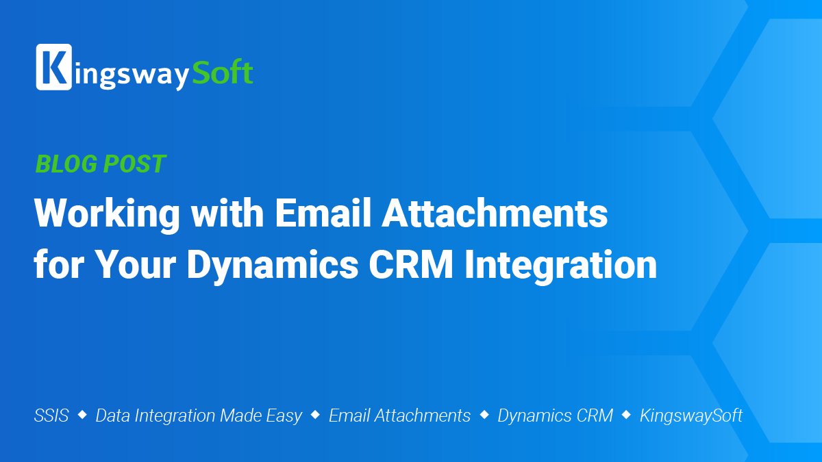 kingswaysoft's tweet image. Just Blogged - Working with Email Attachments for Your Dynamics CRM Integration kingswaysoft.com/blog/2024/01/3… #KingswaySoft #SSIS #DataIntegrationMadeEasy #EmailAttachments #DynamicsCRM