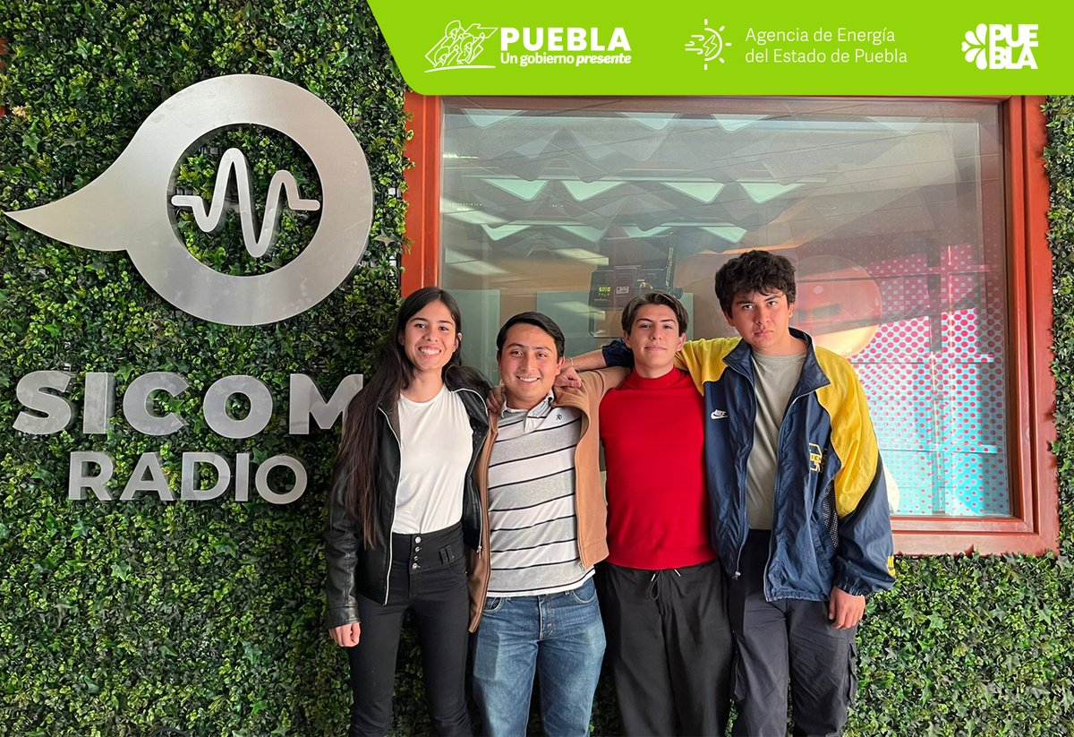 EnergiaPuebla's tweet photo. Representantes de los dos equipos ganadores del #ElectroHack2023 asistieron al programa #EntornoSustentable de @SICOMPueblaMx para platicar acerca de su experiencia en el concurso, así como los antecedentes y el seguimiento de sus actividades. 🇺🇸⚡️🧑🎓🇨🇦 #CrearInnovarTransformar https://t.co/SUiFeZHlsl