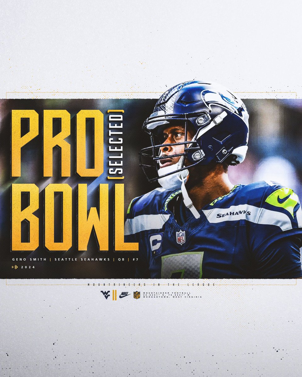 Second straight #ProBowlGames for Geno 💪

<a href="/GenoSmith3/">Geno</a> | #HailWV