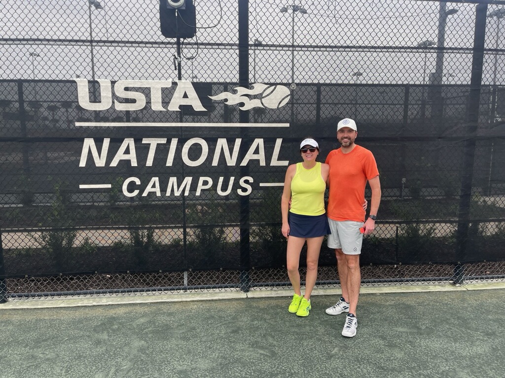 Adam and his wife, Zoe, kicked off 2024 by ramping up their tennis skills at the USTA National Campus in Orlando. Over a long weekend, they participated in a training camp that will help ensure their champion status back in Raleigh. Anyone want to challenge? #InspiredCapital