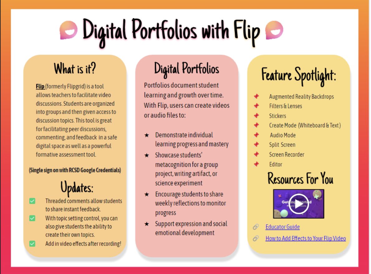 Happy Tech Tip Tuesday! 🎉🎉 @ms_deljuidice @sassonek #TechITOut This week’s tip continues our series on student portfolios! We’re highlighting @MicrosoftFlip, a video discussion tool that amplifies student voice! Check out the create & audio modes for your camera shy kiddos!