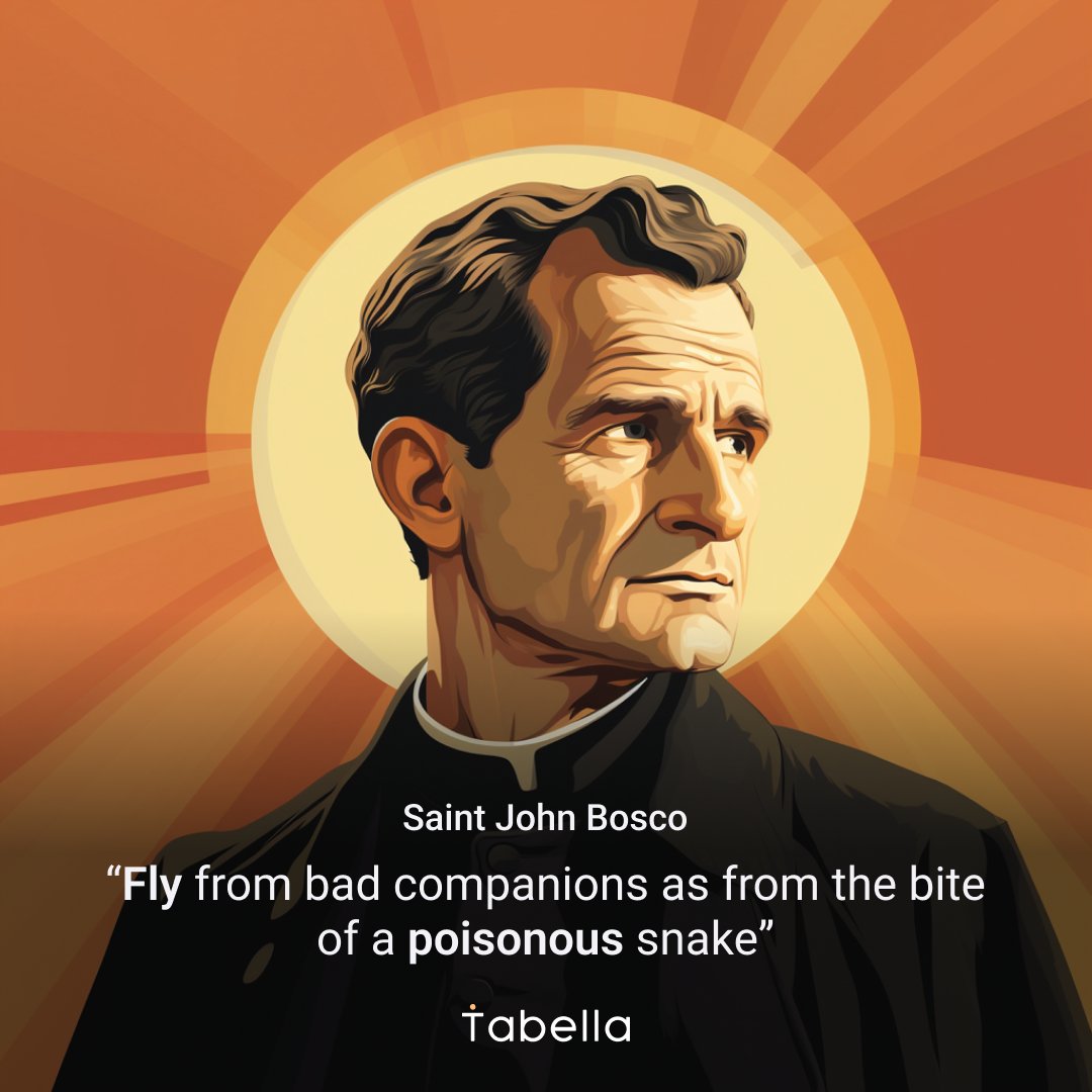 tabella_app's tweet photo. ๐ Tomorrow, January 31st, marks the Feast of Saint John Bosco! ๐
๐โค๏ธShare your favorite quote from St. John Bosco in the comments below and spread the light of his teachings!ย
#StJohnBosco #FeastDay #InspirationInFaith https://t.co/5oQeCBFDtp
