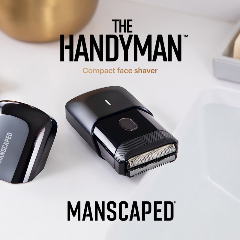 manscaped's tweet photo. Hit the refresh button with The Handyman™ by MANSCAPED®.

Designed to give you a quick, clean, safe shave to achieve your desired look. The compact &amp; durable design means you can toss it in your bag for easy grooming on the go.