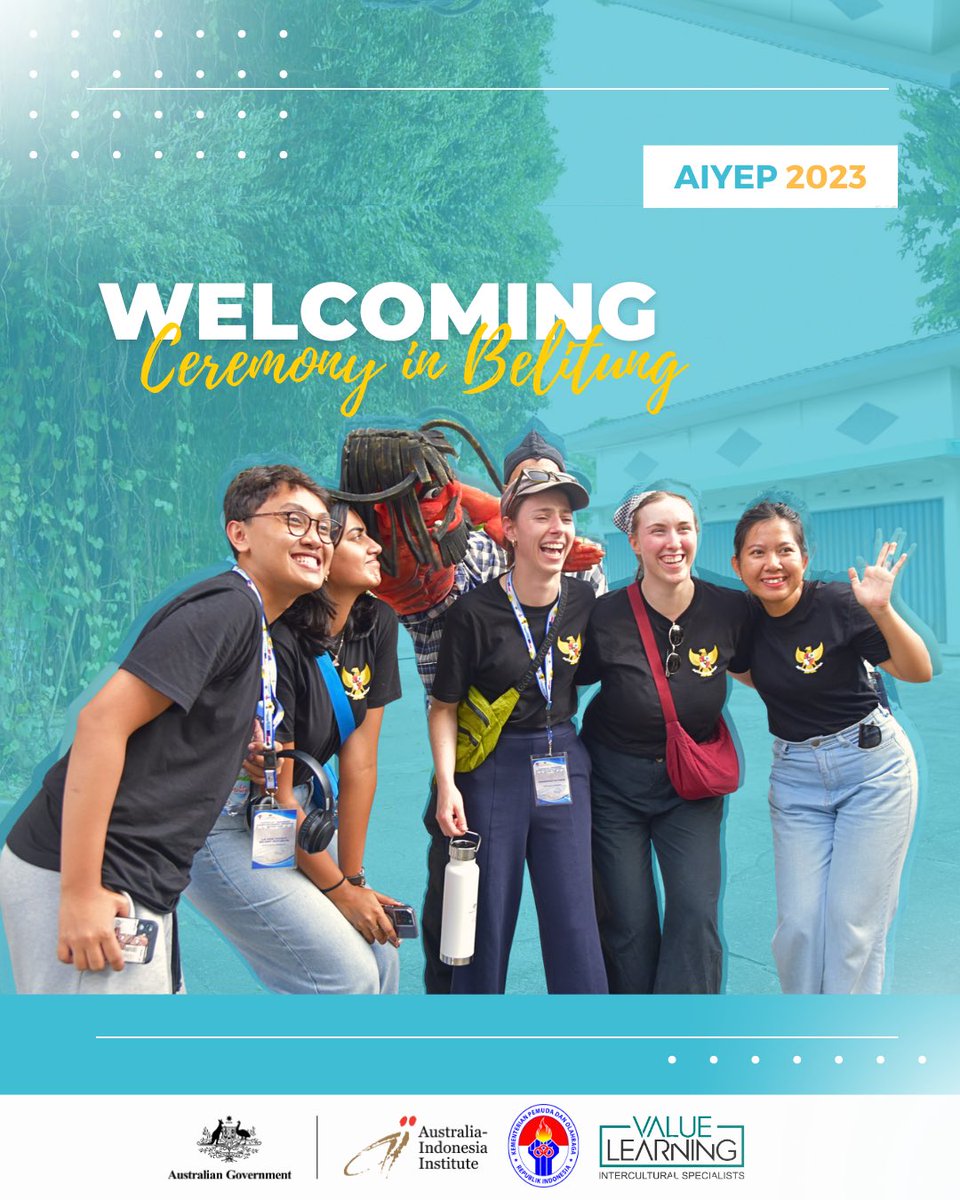 💥Flashback to the Welcoming Ceremony on arrival to beautiful Belitung! Our Australian and Indonesian delegates were warmly greeted by Bapak Isyak Meirobie, Wakil Bupati Belitung, wonderful cultural performances and wholesome cheer from the whole island. 

#aiyep2023 <a href="/dfat/">Department of Foreign Affairs and Trade 🇦🇺</a>