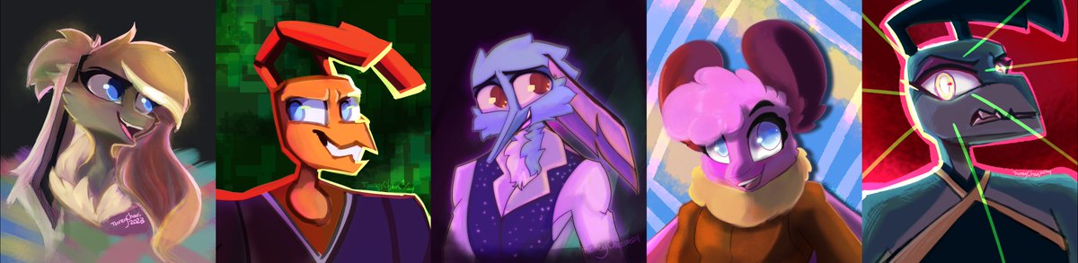 MothicDaze's tweet photo. The gang's alllll here...
#furryart #originalcharacters #Segments #anthro #insectcharacter #portraitpainting https://t.co/Z7jgwFHcTn