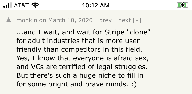cindygallop's tweet image. Investors, now would be a really good time to fund my plan to build the @stripe of #sextech (and I already have a bank partner lined up...)
