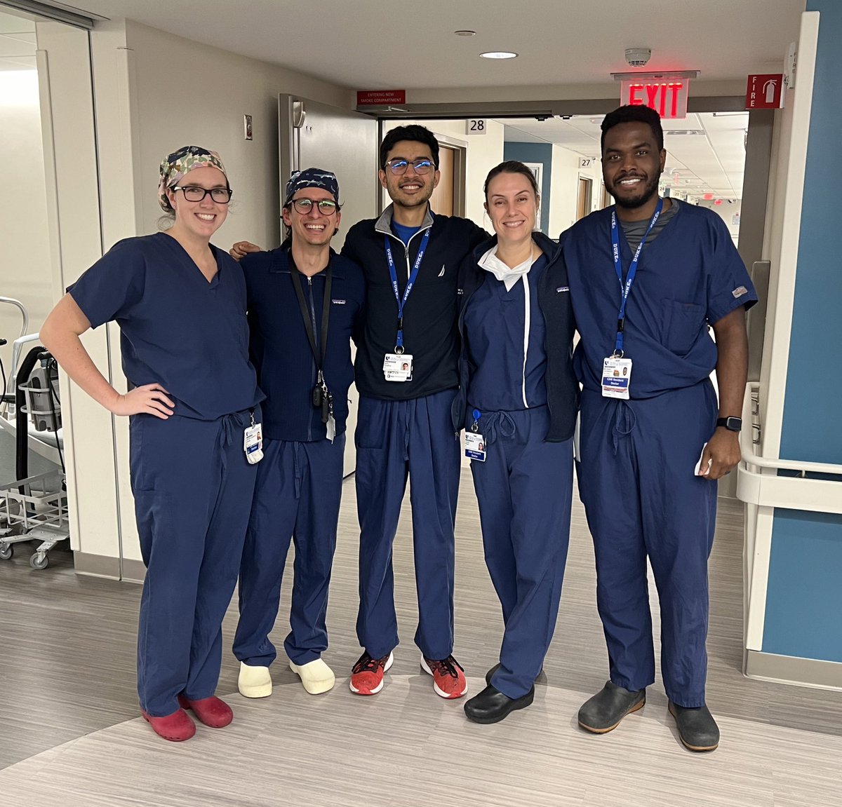 Wrapping up a great month at @DukeRaleigh with this all-⭐️ team! #squad @imranjanwar @Neel_Prabhu @laurabpride @OkoreehM @DukeSurgRes @DukeVascular @DukeCTSurgery
