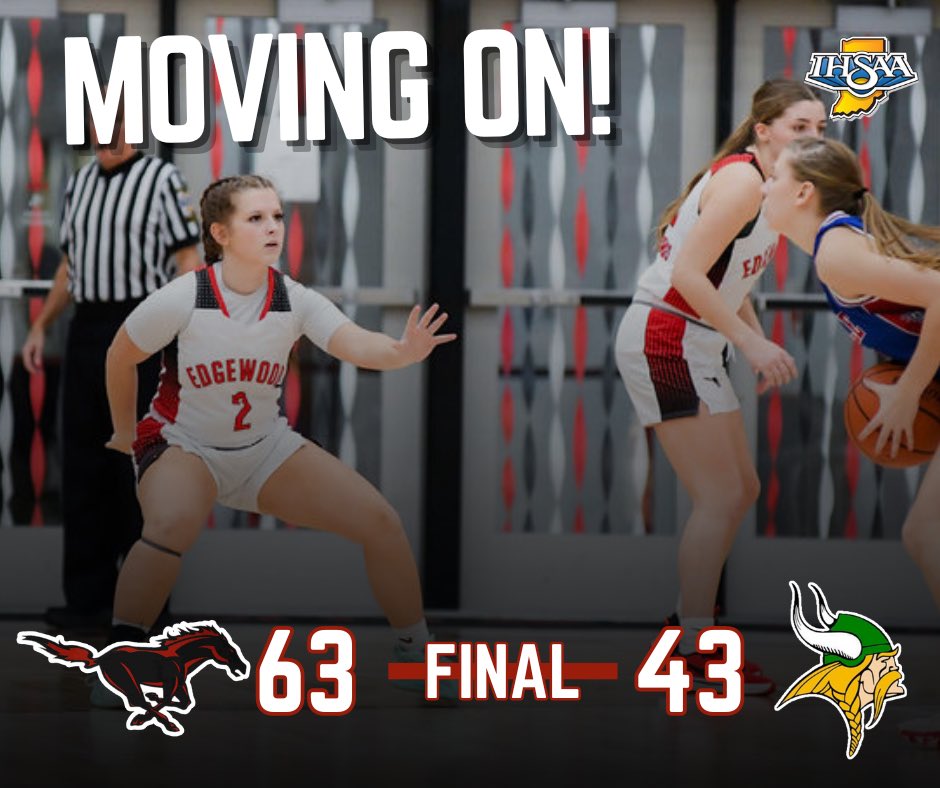 Lady Mustangs are moving on to the IHSAA Sectional semi-finals after taking down the West Vigo Vikings 63-43!

This moves the Mustangs to Friday night when they square off with Owen Valley at 6:00 PM!