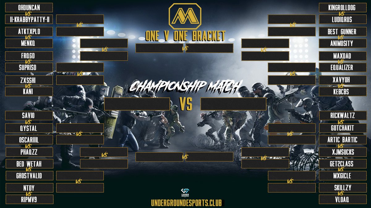 [ATTN]

🔹And here is the Draw for Round 1! Some quality match ups, some easy First Round wins.

🔸 Get your practice in, $150 up for grabs!!

Make sure you drop in on Feb 23rd ⬇️
📺twitch.tv/mjntos

#SFTU | <a href="/UG_ESC/">Underground Esports Club</a> | #D4D