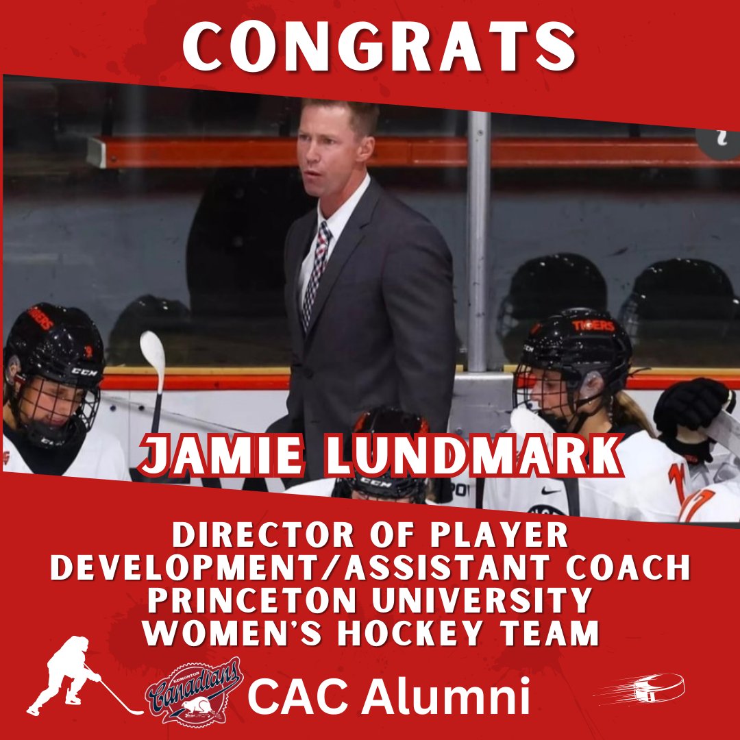 cac_hockey's tweet photo. CAC Alumni and NHL first round pick Jamie Lundmark is giving back to the hockey world.  Jamie is the Director of Player Development and Assistant Coach of the Woman’s Hockey program/team at Princeton University 
Good job Jamie, and best of luck! #cacproud #cacalumni https://t.co/mcDarTidWx