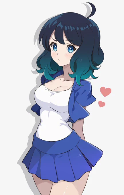 Art of 's character Hikaru in her short hair look! 