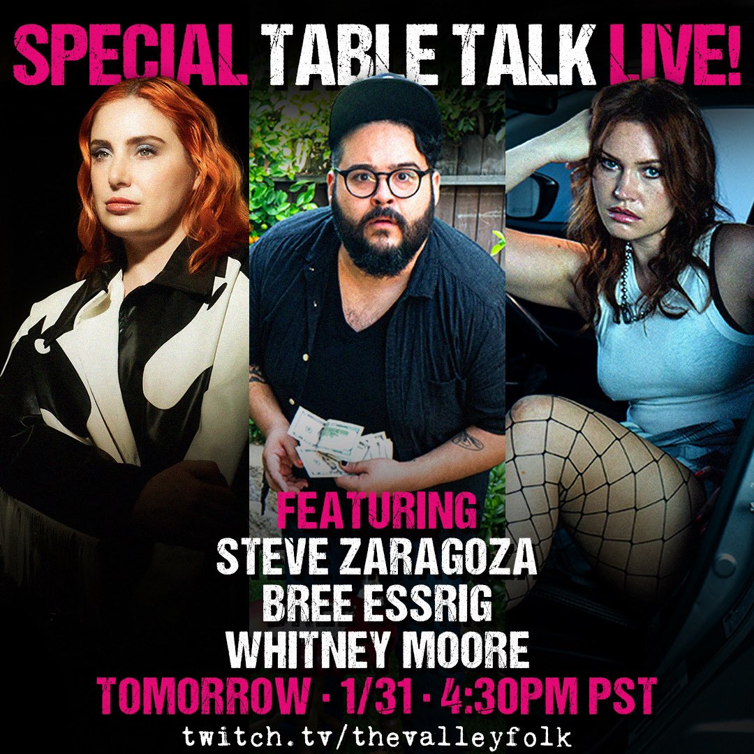 TOMORROW. 430PM(PT). We’re doing a  LIVE “Table Talk” for #GUNPLAYmovie with @BreeEssrig, @TweetneyMoore and @djtalkstrash on twitch.tv/thevalleyfolk