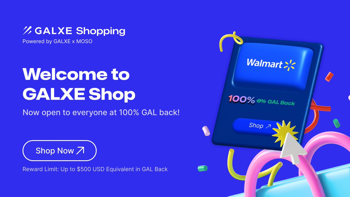 MosoHQ's tweet photo. Galxe Shop's 100% GAL Back Offer is Live for All! 🤑

Enjoy an exclusive opportunity to earn 100% back in GAL on every purchase, capped at $500 USD.

Be sure to review the Terms and Exclusions for each store. 📜

Act now before the GAL pool runs out! ⏳

https://t.co/f4nBMuH5yD https://t.co/EpqrYMge3d