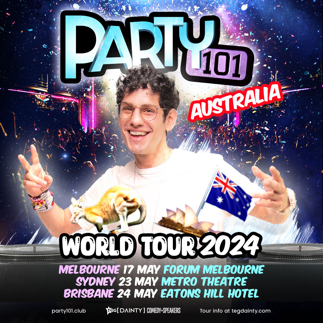 JUST ANNOUNCED: Nickelodeon star Matt Bennett's epic throwback DJ night, Party 101! 🎉 Matt has taken these shows around the globe. Now, he's headed our way with his massive dance party. 🔗Sign up for alerts via bit.ly/Party101AU