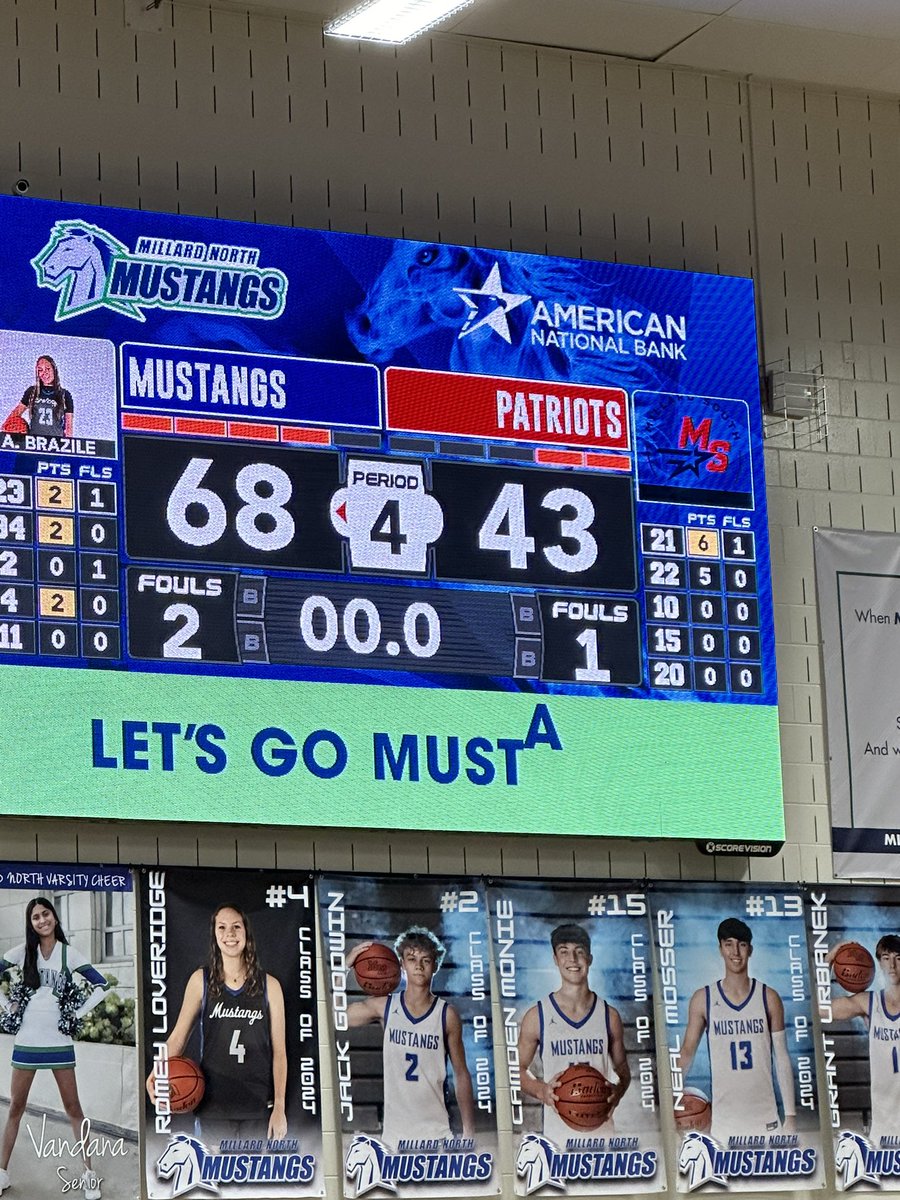 Lady Mustangs crush the MS Patriots. Stangs were lead by Avril Smith 14 points, 11 rebounds and 4 steals. @MNHSActivities @MNmustangGBB @MillardNorthHS #proud2bmnhs #rollstangs
