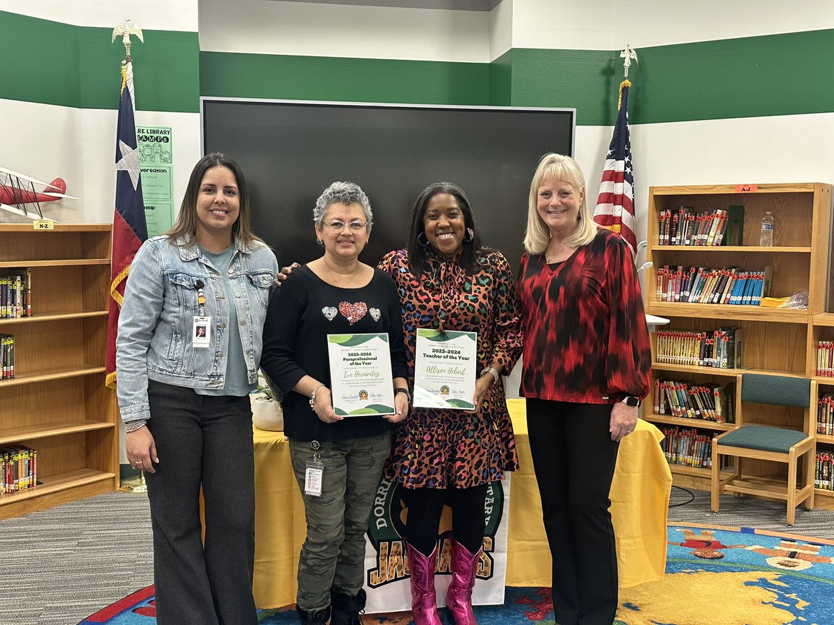 Congratulations to our Teacher of the Year, Allison Hebert, and our Para of the Year, Eve Hernandez!