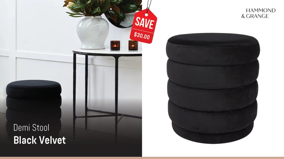 hammondgrange's tweet photo. Looking for the perfect accent piece? Look no further! Our Demi Stool in black velvet is here to add a touch of sophistication to your home decor. ✨✨

https://t.co/N2yyfxTVoj

#hammondandgrange #homefurniture #stool #Ottomans #funitureathome #homefurnitureonline https://t.co/kEiV8Q2N5r