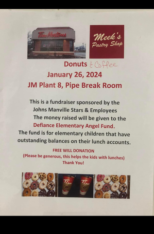 Friend has a fundraiser to help school lunch debtors.