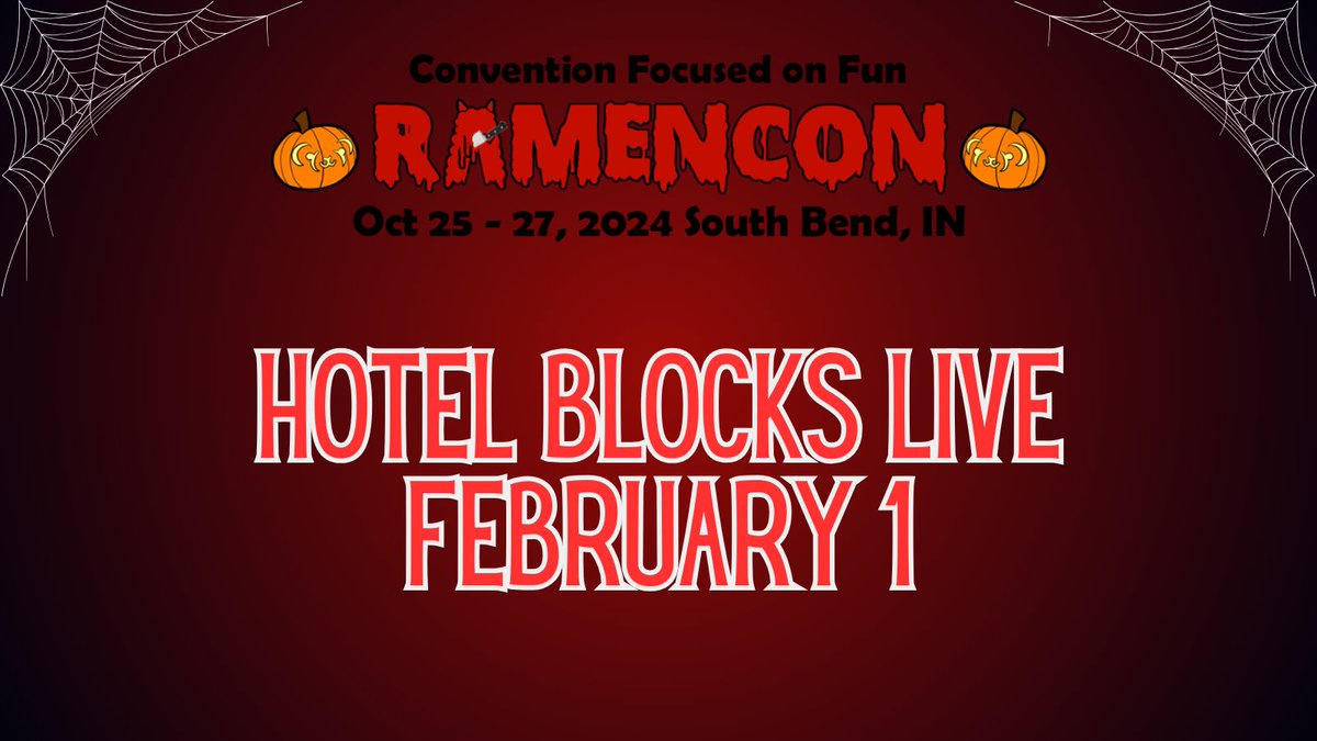 RamenconNWI's tweet photo. SURPRISE! Our room block at the Marriott drops February 1! Check our website for more info, and keep an eye on our socials for information about other potential room blocks. https://t.co/yJxX3qCVLi
