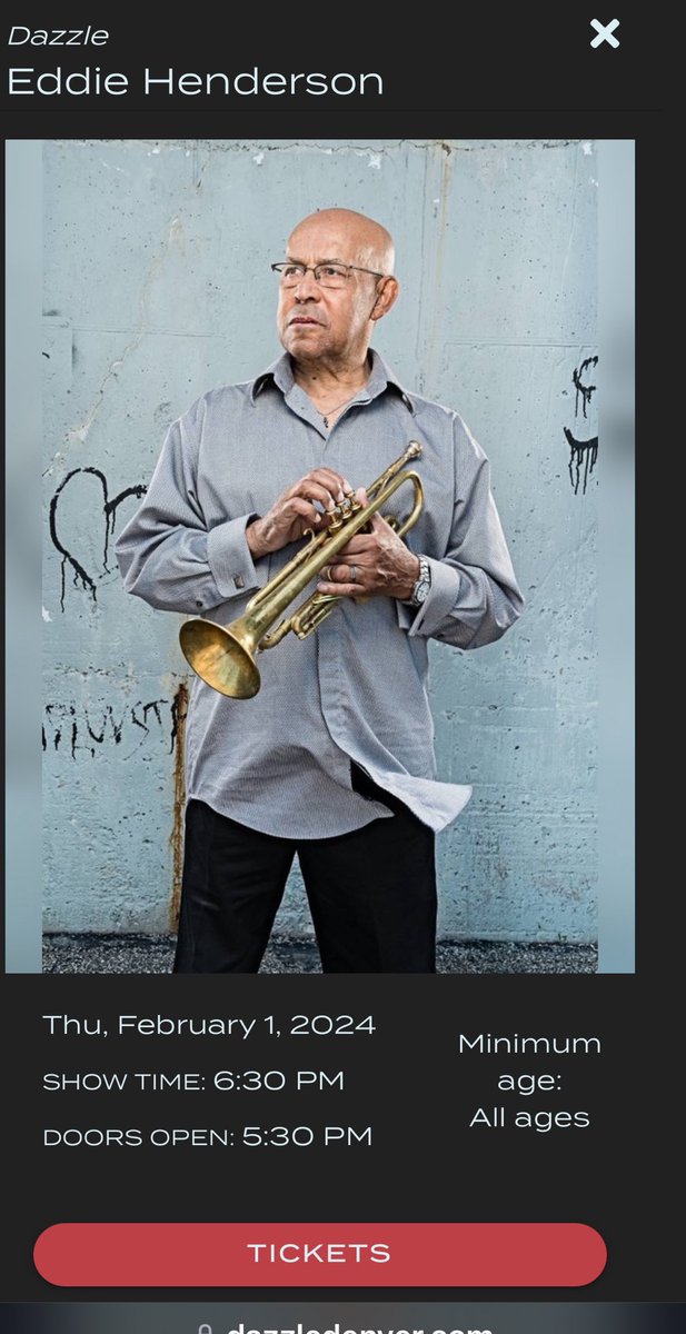 I'm in Denver at Dazzel Feb 1st with the Great Eddie Henderson
