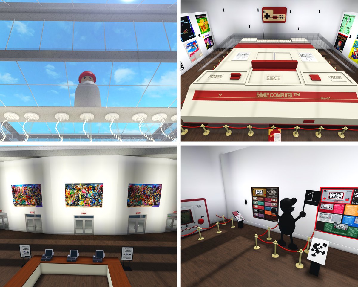 DesIncarnateInc's tweet photo. My build for the #evolutionbuildbattle: The Nintendo Museum! 

This build took me the entire month of January lol. More pictures in the thread. 

#bloxburg #bloxburgbuild #bloxburgbuilds https://t.co/m5gPspJbJI